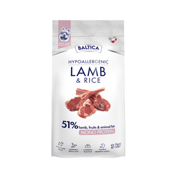 Baltica NU Adult Lamb&Rice XS/S 3kg