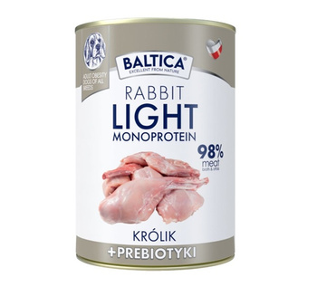 Karma mokra Rabbit LIGHT prebiotic 400g