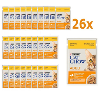 CAT CHOW ADULT Kurczak Cukinia 26x85g