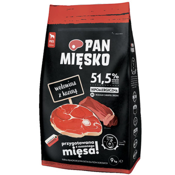 Pan Mięsko wołowina z koziną chrupki M 9kg