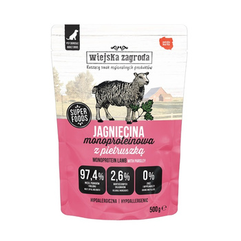 Karma mokra Jagnięcina dla psa Wiejska Zagroda Monoproteinowa (dorosły) 500g