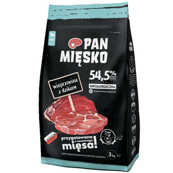 Pan Mięsko Wieprzowina z dzikiem chrupki XL 3 kg.