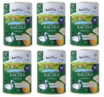 Mokra karma dla psa Baltica karma mokra kaczka z gruszką 6x400g premium monobiałkowa