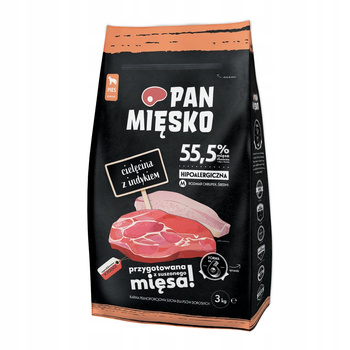 Pan Mięsko Cielęcina z indykiem chrupki M 3kg.