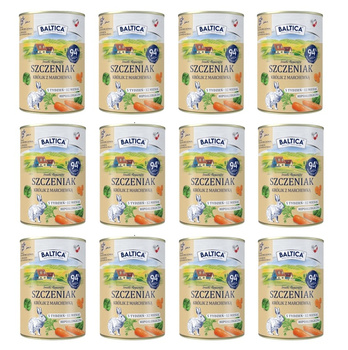 Baltica PUPPY karma mokra dla szczeniąt królik z marchewką 12x400g