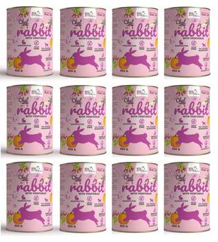 Syta Micha Królik z warzywami JUNIOR 12x400g Syta Micha