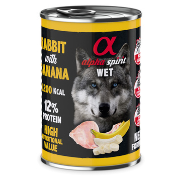 Alpha spirit Królik z bananem 400g