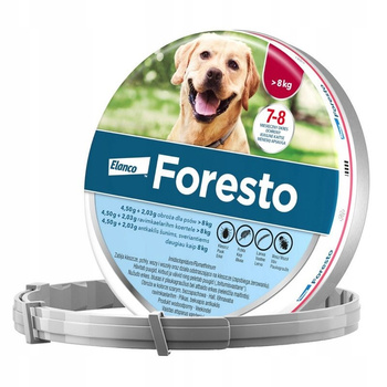 Foresto obroża przeciw pchłom i kleszczom dla psów >8kg
