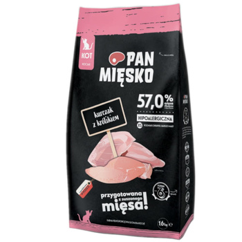 Pan Mięsko kurczak z królikiem chrupki Xs 1,6kg