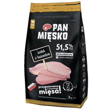 Pan Mięsko Indyk z bażantem chrupki S 3kg.