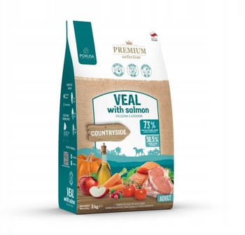 Pokusa Sucha Karma dla Psa Cielecina z Lososiem - Premium Selection 3 kg