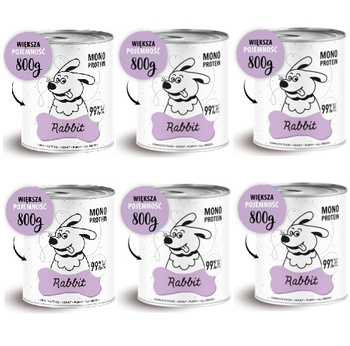 Karma mokra PEPE Rabbit 6x800g Paka Zwierzaka