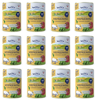 Baltica karma mokra hipoalergiczna wieprzowina z jabłkiem 12x400g
