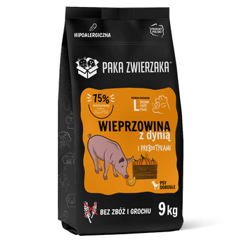 Karma sucha Wieprzowina z dynią L 9 kg