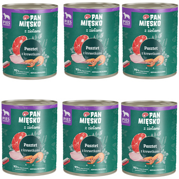 Pan Mięsko Pasztet z krewetkami i ziołami 6x800 g