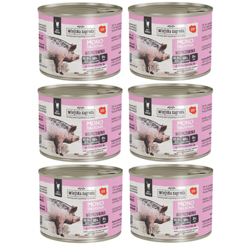 Wiejska Zagroda Monobiałkowa wieprzowina 6x200g