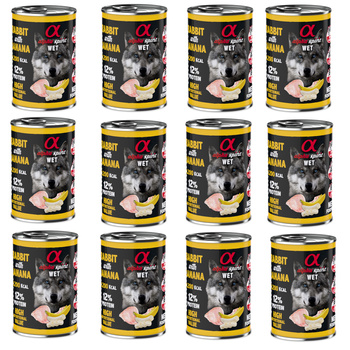 Alpha spirit Królik z bananem karma 12x400g