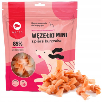 Maced Węzełki mini z piersi kurczaka kokardka 500g