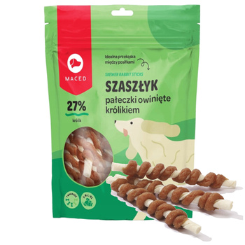 Maced szaszłyk pałeczki owinięte królikiem 500g