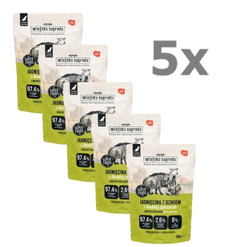 Jagnięcina z dzikiem Karma mokra dla psa Wiejska Zagroda (dorosły) 5x500g