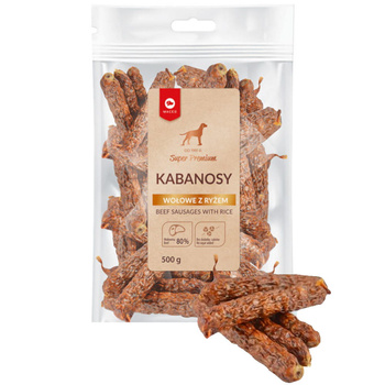 Maced kabanosy wołowe z ryżem 500g