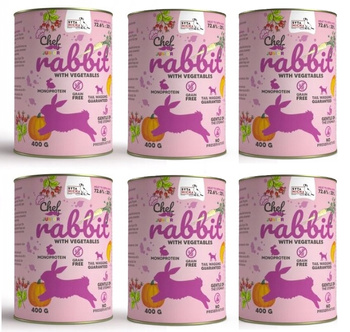 Syta Micha Królik z warzywami JUNIOR 6x400g Syta Micha