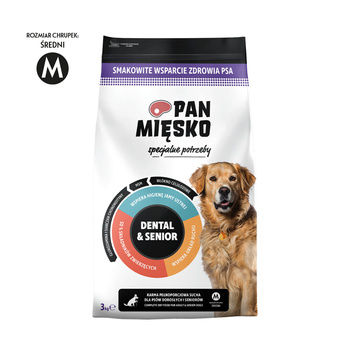Karma dla psa seniora Pan Mięsko Specjalne potrzeby Dental&Senior (dorosły i senior) M 3 kg