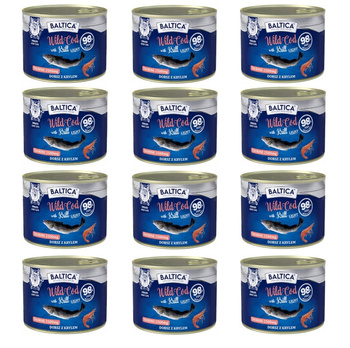 Karma mokra kot Wild Cod with Krill LIGHT 12x185g