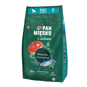 Pan miesko Wołowina z tuńczykiem i ziołami chrupki S 3kg