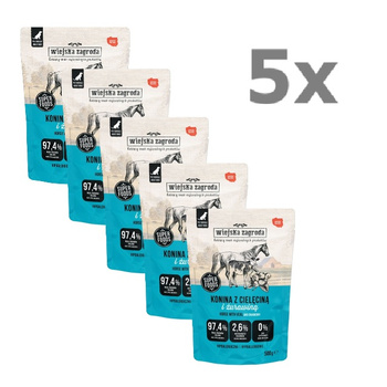 Konina z cielęciną Karma mokra dla psa Wiejska Zagroda (dorosły) 5x500g