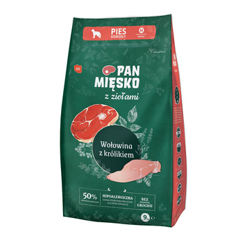 Pan miesko Wołowina z królikiem i ziołami chrupki M 9kg