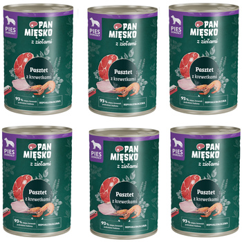 Pan mięsko Pasztet z krewetkami i ziołami 6x400 g