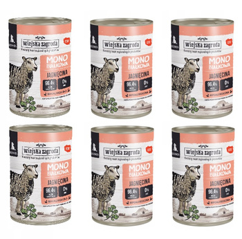 Wiejska Zagroda Karma mokra dla psa jagnięcina szczeniak 6x400g