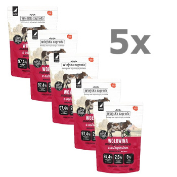 Karma mokra Wołowina dla psa Wiejska Zagroda Monoproteinowa (dorosły) 5x500g