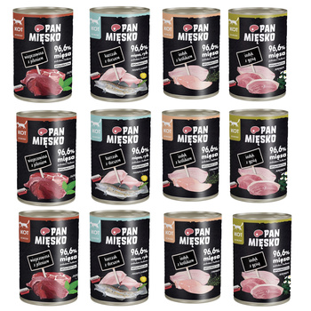 Pan mięsko dla kota Mix smaków 12x400g