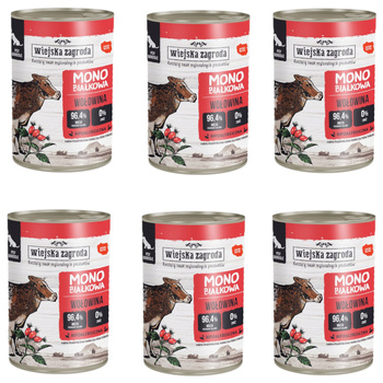 Wiejska Zagroda Monobiałkowa wołowina 6x400g