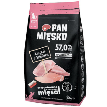 Pan Mięsko Kurczak z królikiem chrupki Xs 10 kg