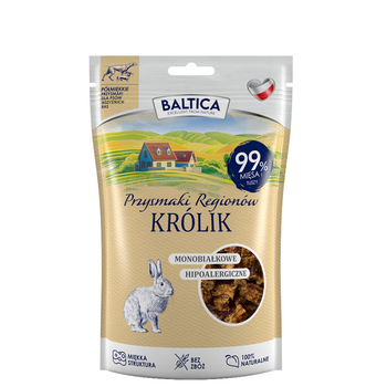 Smaczki dla psa Półmiękkie Baltica przysmaki regionu królik 80g monobiałkowe