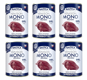 Baltica monobiałkowa karma z prebiotykami dziczyzna nutraceutic 6x400g