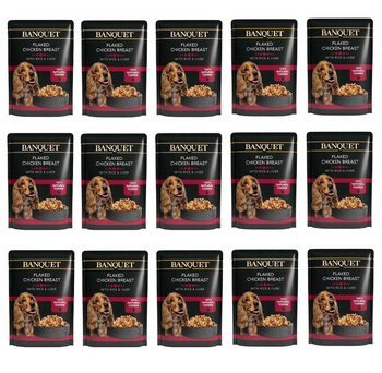 Banquet .kurczak z ryżem i wątróbką 15x100g