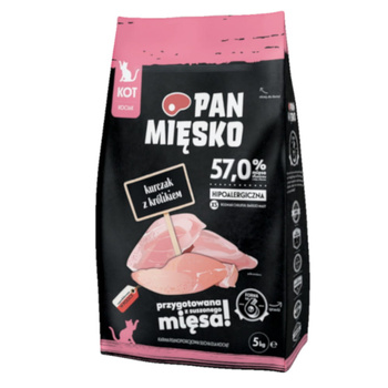 Pan Mięsko kurczak z królikiem chrupki Xs 5kg