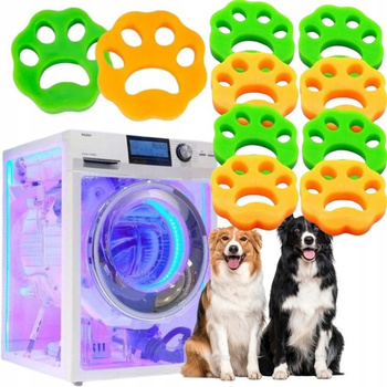 CZYŚCIK ŁAPKA DO USUWANIA SIERŚCI ZWIERZĄT DOMOWYCH ANTYKŁACZKI 10 szt