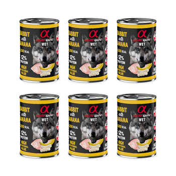 Alpha spirit Królik z bananem 6x400g