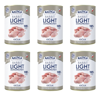 Karma mokra Rabbit LIGHT prebiotic 6x400g
