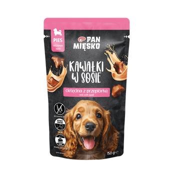 Pan Mięsko cielęcina z przepiórką szczeniak kawałki w sosie 150g