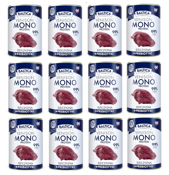 Baltica monobiałkowa karma z prebiotykami dziczyzna nutraceutic 12x400g