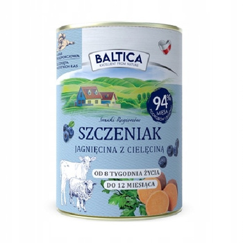 Mokra karma dla szczeniaka Baltica Jagnięcina z cielęciną 400g