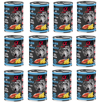 Alpha spirit Łosoś z ananasem 12x400g